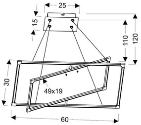 Lustră LED pe cablu KSEROS LED/35W/230V