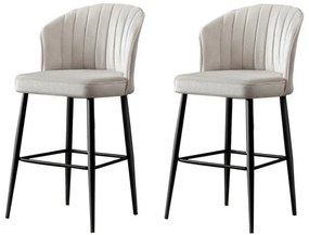Set de scaune de bar Rubi Cream, 2 buc., 2 buc.