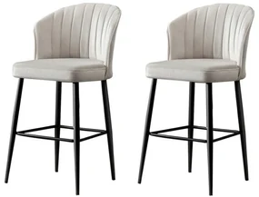 Set de scaune de bar Rubi Cream, 2 buc., 2 buc.