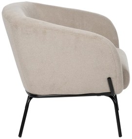 Fotoliu bej cu tapițerie din chenille Classic – Ixia