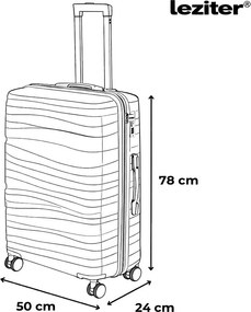 Valiză mare Travelux Voyager cu hardtop 50x78x30 cm gri