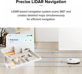 Aspirator robot Roborock Q10 PF, 10.000 Pa, 150 min, 0,35 L, Wi-Fi, Uscat/umed, Ridicare automata a mopului, LiDAR 360°, Cartografiere 3D, Control vocal, Negru