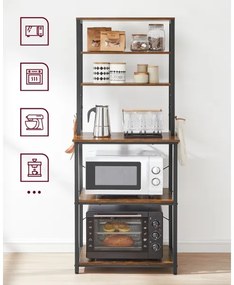 Etajeră MARGE maro/negru