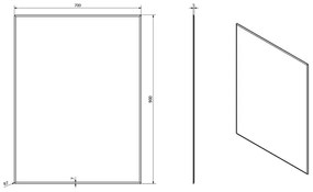 Oglindă Sapho ACCORD 70 x 90 cm