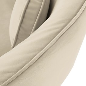 Canapea cu 2 locuri de design, ţesătură Velvet bej/gold crom auriu, EZIO TYP 2