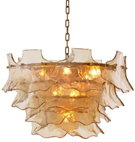 Candelabru LUX sticla champagne, Clarendon alama antic