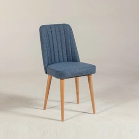 Scaun de sufragerie Vina Dark Blue  and Atlantic Pine