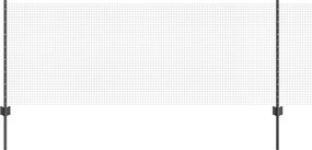vidaXL Gard cu Stâlp Gri 0,8 x 10 m Oțel și PVC