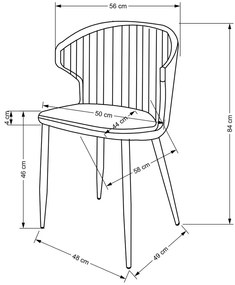 Scaun de bucaterie Leif, galben