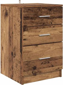 vidaXL Dulap de noapte Lemn vechi 40 x 40 x 63 cm Lemn compozit