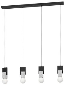 Eglo 99532 - Lustră suspendată pe cablu LOBATIA, 4xE27/40W/230V