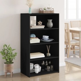 vidaXL Dulap înalt, negru, 70x41x124 cm, lemn prelucrat