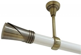 Galerie tavan fara inele DUNCAN /25 - alb/aur antic (Alege marime: 320 cm)
