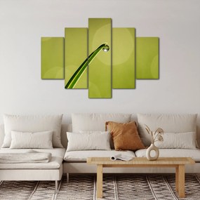 Tablou cu picătură de apă pe iarbă (150x105 cm)