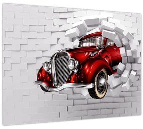 Tablou - Mașină roșie (70x50 cm)