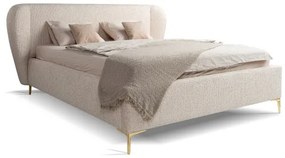 Pat tapițat DALIA 180x200 cm, bej, fără saltea