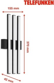 Aplică LED de exterior Telefunken 313105TF 3xLED/4W/230V IP44