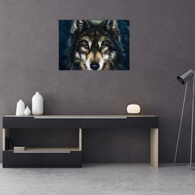 Tablou pe sticlă - Wolf (70x50 cm)