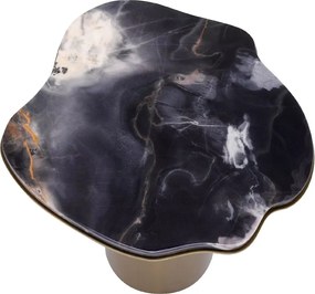 Masuta laterala design LUX cu blat din marmura neagra Shapiro