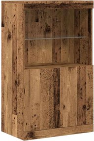 vidaXL Bufet LED Maro 60 x 37 x 100 cm Lemn compozit