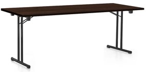 Masă plianta 200 x 80 cm, picioare negre, wenge