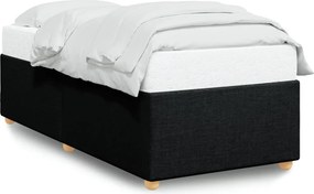 vidaXL Cadru pat fără saltea țesătură neagră 90x200 cm