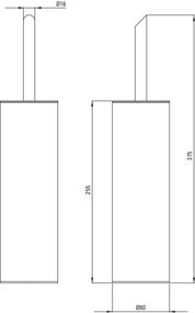 SILIA - Perie de Toaletă de Sine Stătător Finisaj: Titan ADI_D712