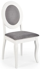 Set masa extensibila Joseph L150-190 cm + 4 scaune Barock gri/alb