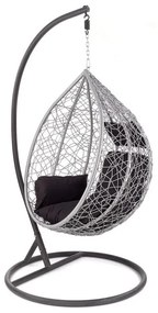 Fotoliu suspendat Edie (Negru + Gri). 1048850