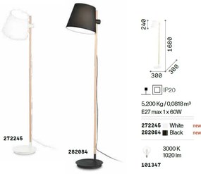 Lampadar, Lampa de podea AXEL PT1 BIANCO