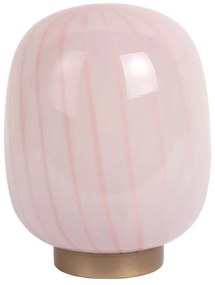 Veioză roz-deschis cu abajur din sticlă (înălțime 20 cm) Summer Globe – Leitmotiv