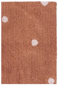 Covor pentru copii cărămiziu lavabil/țesut manual din bumbac 100x150 cm Mini Dot Chestnut – Lorena Canals