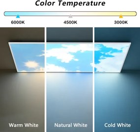 Brilagi -LED Plafonieră LED reglabilă SLIMFRAME LED/80W/230V 120x60 cm argintiu/albastru+telecomandă