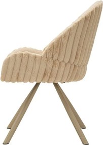 Set de scaune de sufragerie crem cu cotiere 2 buc. tapițat Stockholm – Mauro Ferretti
