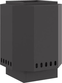 vidaXL Focar Fără Fum Negru 38 x 38 x 51 cm Oțel