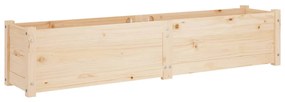Strat inaltat de gradina, 2 buc., 150x31x31 cm, lemn masiv pin 2, Maro