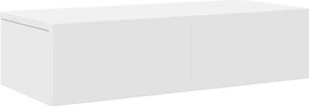 vidaXL Raft de perete cu sertare, alb, 60x26,5x15 cm, lemn prelucrat