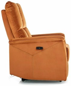 Fotoliu recliner cu functie de masaj Neptun M velvet cinnamon Blu4215