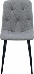 Scaun gri LIBRA PLATINUM GREY cu picioare negre