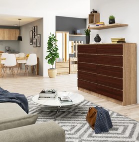 Comodă Kurtinaitis 10SZ (Stejar sonoma + wenge). 1069401