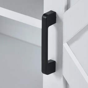 Mobilier TV stil Country Modern, Alb+Maro | Aosom Romania