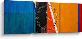 Tablou - Geometrie (cu ceas) (90x30 cm)