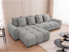 Colțar gri deschis (cu colț pe partea stângă/cu șezlong) Albane – Ropez