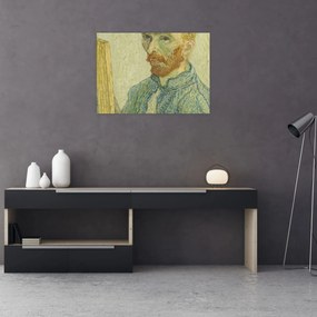 Tablou pe sticlă - Portrait of Vincent van Gogh, reproducere (70x50 cm)