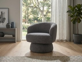 Fotoliu design rotativ COSMIC RAVEN, gri