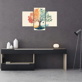 Tablou – Arbore dual cu fluture (90x60 cm)