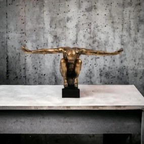 Decorațiune de masă 25x41x20 cm, rășină/patină aurie