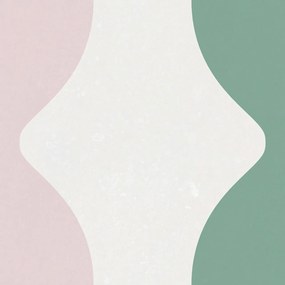 Fototapet, Wobbly, Green &amp; Pink, Rebel Walls