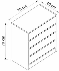 Comodă Erich (Nuc + antracit) . 1102095