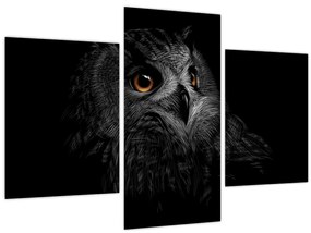 Tablou - Bufniță, ilustrație (90x60 cm)